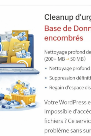 Nettoyage de site web urgent – Base de données + fichiers saturés
