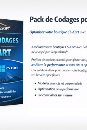 Pack de Codages CS-Cart – Modules & Développements sur mesure